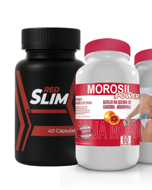 Pote emagrecedor Red Slim (40 comprimidos) + Pote Morosil (60 comprimidos)
