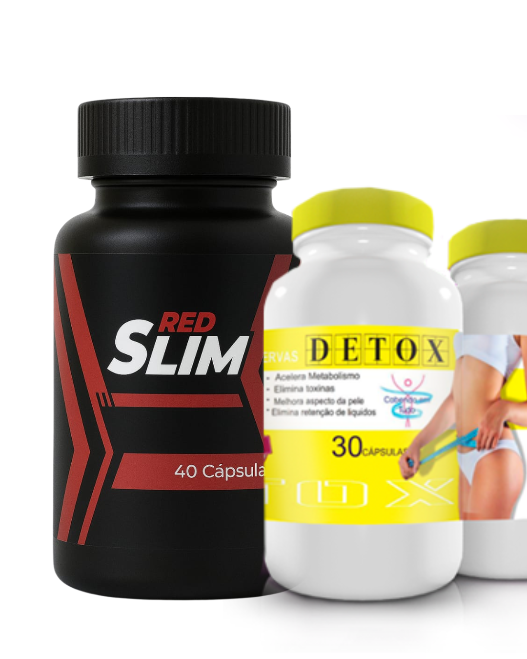 10 comprimidos emagrecedor Red Slim + 10 comprimidos do Detox